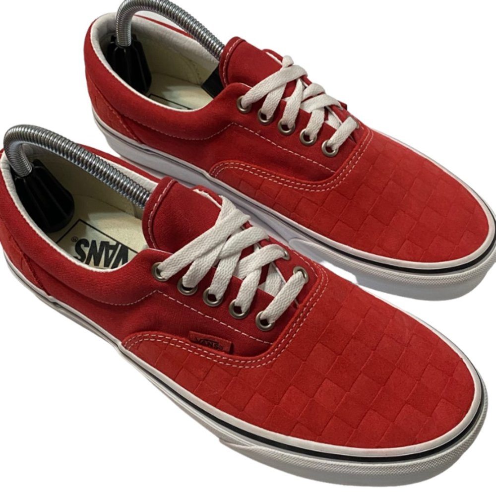 Vans M 9 W 10.5 Era Checkered Red